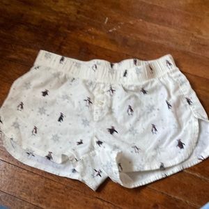 Penguin and snowflake sleep shorts